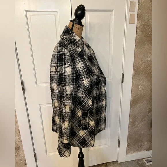MODA Victoria’s Secret Plaid Peacoat Jacket large - Picture 4 of 7